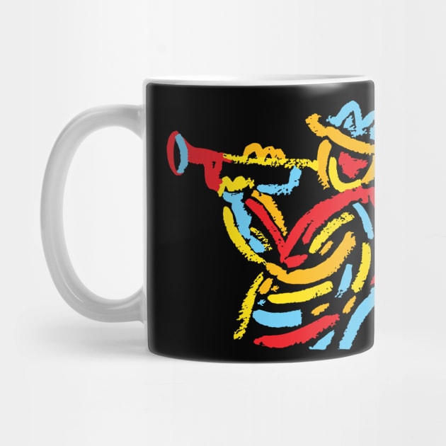 Colorful Modern Jazz  Trumpeter by jazzworldquest